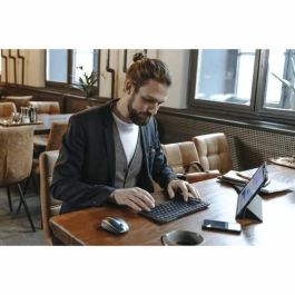 Cherry KW 9200 MINI Teclado Compacto Inalambrico 2.4GHz, Bluetooth 5.0 y con Cable Recargable Negro