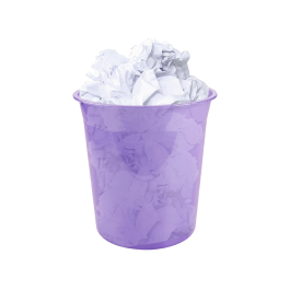 Liderpapel Papelera Plastico Lavanda Translucido 13 Litros 275x285 mm