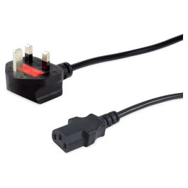 EQUIP 112301 Cable de Alimentación 3m Negro, Conector IEC C13 a BS 1363 (UK), 250V 10A, H05VVH2-F, 3 x 0.75 mm², Angular 90° Precio: 19.5415. SKU: B1HTCDLQ9A