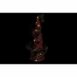 Árbol de Navidad DKD Home Decor Rojo Verde Dorado 16 x 16 x 41 cm Plástico (2 Unidades)