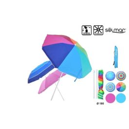 Parasol aluminio menorca 180 cm 6 varillas de fibra tubo 22/25 cm tubo desmontable mod sdos