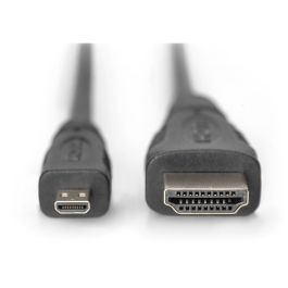 Digitus HDMI High Speed mit Ethernet Anschlusskabel, 1m, sw, Cable HDMI Tipo D a Tipo A, 3D, 4K, Negro