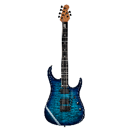 Sterling JP150DQM John Petrucci Guitarra Eléctrica - Cerulean Paradise con Pastillas Dimarzio LiquiFire y Crunch Lab