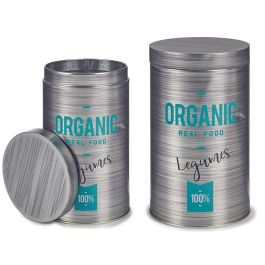 Kinvara Bote Hojalata Redondo Organic Legumbres 10.4x18.2x10.4 cm Gris (Set de 24) Precio: 38.59000002. SKU: S3611034