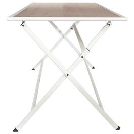 Home Deco Factory Mesa Metal Blanca 110x70 cm Plegable con Tablero de Vidrio Templado Home Deco Factory Mesa Metal Blanca 110x70 cm Plegable con Tablero de Vidrio Templado