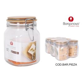 Borgonovo Tarro Hermético Primizie 1000 cc Tapa Bambú 10.5x10.5x15.5 cm (6 Unidades) Precio: 28.49999999. SKU: S2207942