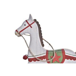 DKD Home Decor Figura Navidad Tradicional Blanco Rojo Madera 28 x 24 x 6.5 cm (4 Unidades)