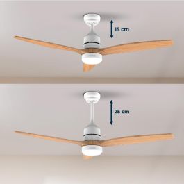 Ventilador de Techo con Luz Cecotec EnergySilence Aero 5230 18 W 40 W Blanco Madera (3000-6500 K)