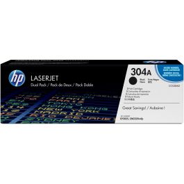 HP 304A CC530AD Tóner Negro Doble Pack