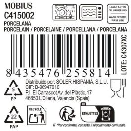 La Mediterranea Plato Postre Mobius 19 cm (18 Unidades)