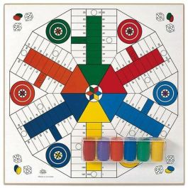 Cayro Juego de Mesa Tablero de Parchís Clásico de Madera para 4 y 6 Jugadores con Accesorios Incluidos 40x40 cm, Edad Recomendada +6 Años Precio: 13.50000025. SKU: B12M8YTJ7R