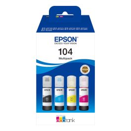 Epson Tinta Botes Multipack Negro, Cyan, Magenta, Amarillo Nº 104 para Epson ET-2710, 2711, 2726, 2815 Precio: 35.78999952. SKU: S0228274