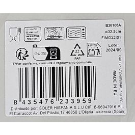 La Mediterranea Bajo Plato Irys 32.5 cm Monaco Brillo (6 Unidades)