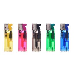 Benson Encendedor Transparente Llama Roja 8x2,5x1cm Colores Surtidos Recargable
