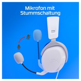 HyperX Cloud Stinger 2 Auriculares Gaming con Cable para PlayStation, Blanco - 75X29AA