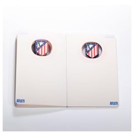 Atlético de Madrid Cuaderno A5 Escudo 3D, 120 Hojas Lisas, Color Azul Oficial