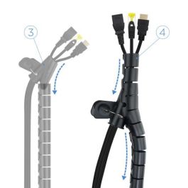 Nanocable Organizador de Cables Negro 1 metro 2.5 cm Diámetro 10.36.0001-BK