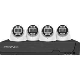 Foscam FN9108E-T4-2T - Kit de Vigilancia 4 Cámaras IP 4K con Grabador NVR (2TB) Blanco