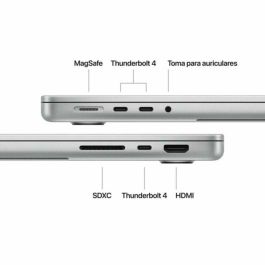 Apple MW2X3Y/A MacBook Pro 14.2" M4 10-Core CPU 16GB RAM 1TB SSD 10-Core GPU Liquid Retina XDR Plata Apple MW2X3Y/A MacBook Pro 14.2" M4 10-Core CPU 16GB RAM 1TB SSD 10-Core GPU Liquid Retina XDR Plata