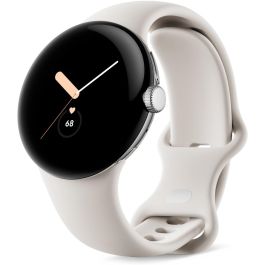 Google Pixel Watch LTE, Reloj Inteligente 41mm Plata/Blanco con 32GB de Almacenamiento, Conectividad 4G