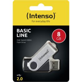 Intenso Lápiz USB 2.0 Basic line 8GB (3503460) - Negro/plata