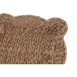 DKD Home Decor Centro Mesa Jacinto de Agua y Metal Natural 35x35x5 cm (6 Unidades)