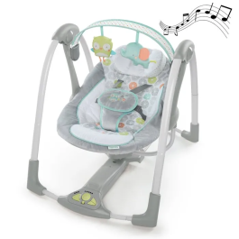 Ingenuity Hugs & Hoots Compact Swing - 5 Velocidades, Temporizador, Melodías, Barra de Actividad, Transportable, Desde el Nacimiento Precio: 109.78999977. SKU: B1E4XVLHSX