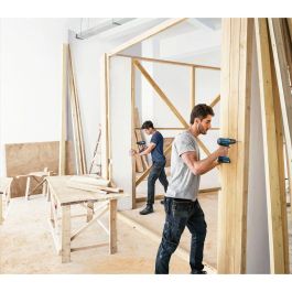 Bosch Professional 06019H1107 Taladro Percutor GSB 18V-21 Inalámbrico con 2 Baterías 2,0Ah, Cargador GAL 18V-40, Maletín L-BOXX