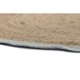 Alfombra DKD Home Decor 200 x 200 x 1 cm Scandi Natural Poliéster Algodón Verde Marrón claro Jute