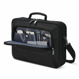 DICOTA Eco Multi Plus SELECT 14-15.6" Bandolera para Portátil 15.6" Negro, PET Reciclado, Compartimento Tablet, Resistente a Golpes