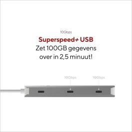 Hub USB Linq Byelements LQ49081 Blanco Gris