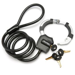 Master Lock Cable de Bloqueo con Llave de Seguridad Antirrobo para Bicicletas, Patinetes y Cochecitos - Acero Trenzado 1 m x 8 mm