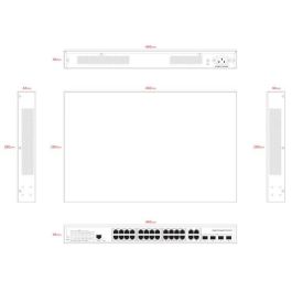 Ernitec Switch 24 puertos PoE Gigabit + 4 SFP Gigabit + 4 RJ45 Gigabit + 1 puerto consola gestionable L2+ Ernitec Switch 24 puertos PoE Gigabit + 4 SFP Gigabit + 4 RJ45 Gigabit + 1 puerto consola gestionable L2+