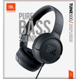 JBL JBLT500BLK Tune500 - Auriculares On-Ear con Cable, Ligeros y Plegables