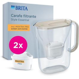 Brita BRI4006387142070 Jarra con filtro Estilo Essential Sand, 2.4L (1.4L filtrada) con 2 filtros antical Maxtra Pro Expert