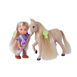 Silvertorn STEFFI LOVE Evi Love Caleche y su caballo - Muñeca para Niñas y Niños a Partir de 3 Años