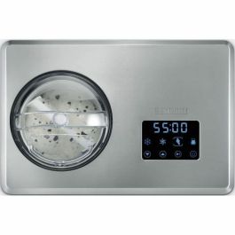 Severin EZ7405 Heladera 2 en 1 para Helados, Sorbetes y Yogur Helado con Compresor Integrado, Sin Pre-Congelación, Pantalla Táctil LED Acero Inoxidable