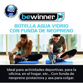 Botella de agua de vidrio 400 ml Bewinner - Inde (24 Unidades) Botella de agua de vidrio 400 ml Bewinner - Inde (24 Unidades)