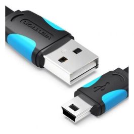 Vention VAS-A14-B150 Cable USB 2.0 de Mini USB Macho a USB Macho 1.5m, 480Mbps, 10W, Carga Rápida, Azul y Negro