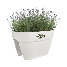 Elho Maceta Vibia Campana Flower Bridge 40, Blanco Seda, para Balcón Exterior L 26 x An 39 x Al 22 cm Elho Maceta Vibia Campana Flower Bridge 40, Blanco Seda, para Balcón Exterior L 26 x An 39 x Al 22 cm