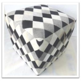 DKD Home Decor Pouf Colonial Marron Piel Poliester Rombos 45 x 40 x 45 cm Precio: 72.61452. SKU: S3023711