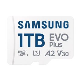 Samsung Tarjeta MicroSDXC EVO Plus 1TB Clase 10 U3 hasta 160 MB/s con Adaptador SD para 4K