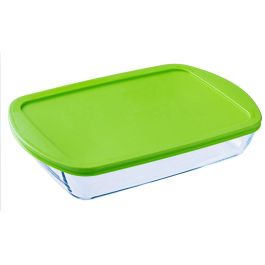 Fiambrera Rectangular con Tapa Pyrex Cook & store Transparente Silicona Vidrio (4,5 L) (4 Unidades)