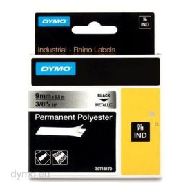 Dymo 18484 Cinta de Etiquetar ID1-9, Negro sobre Gris Metálico Plata, Poliéster, 9 mm x 5.5 m Precio: 17.89000004. SKU: B1HAJ2BRH3