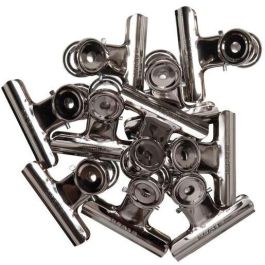 MAUL 2175096 Pinzas sujetapapeles MAULstandard de metal plateado, 52mm de ancho, 10 unidades