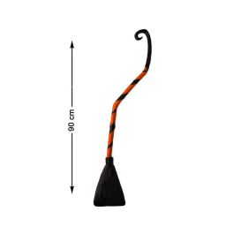 Escoba Desmontable Naranja y Negra 90cm para Disfraz de Bruja Halloween o Decoración de Fiesta Precio: 2.78999985. SKU: B13S2GBWLT