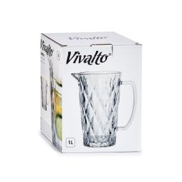 Vivalto Jarra de Agua 1L Diamante Vidrio Transparente 12x19.5x17.7 cm