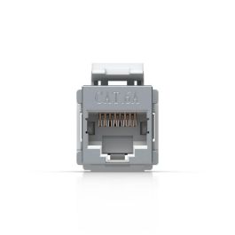 Ubiquiti Acoplador Keystone Cat6A Pass-through para Cables Ethernet Pre-terminados, Conector de Acero Inoxidable - Pack de 12