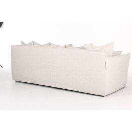 DKD Home Decor Sofá Beige 110 x 86 x 260 cm - Lino, 7 Cojines, Desenfundable