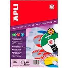 Apli Etiquetas Adhesivas Para Cd-Dvd Tamaño Clásico Inkjet-Láser 2 X 25H Dorso Opaco Precio: 12.50000059. SKU: BIX02899